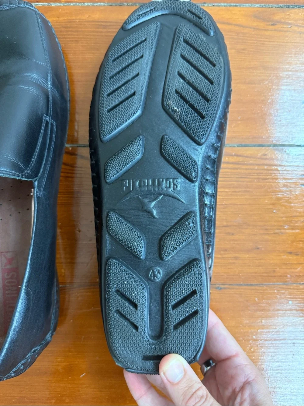 Pikolinos Jerez Men's Black Leather Driving Moccasins Sz 43 US 10 🧡🍄